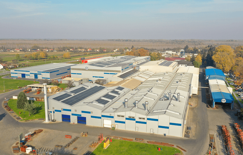 Exterior view of the HF GROUP factory premises in Belisce, Croatia