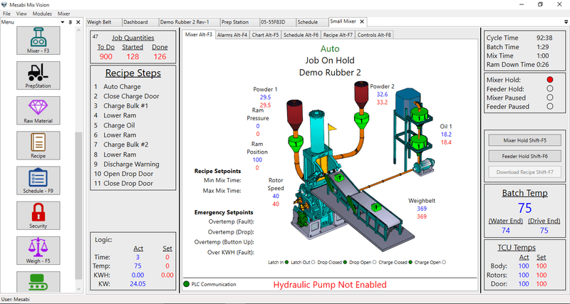 Image of Mixer Screen.