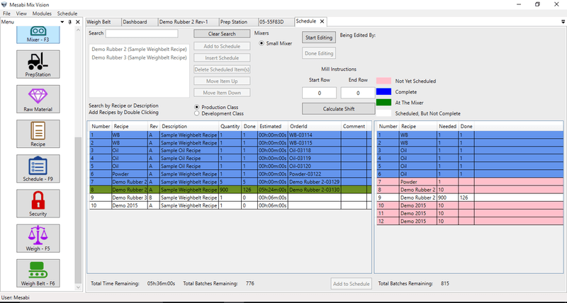 Image of Entry & Scheduling Screen.
