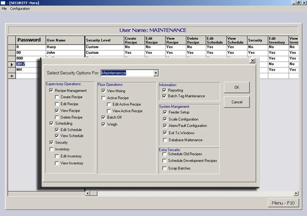 Image of Security Screen.
