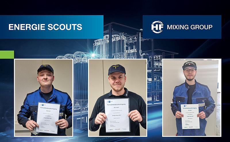 Three trainees at HMF took part in the IHK Energy Scouts project. The aim is for trainees to act as energy scouts in their training companies to help identify and document potential energy savings and encourage improvements.